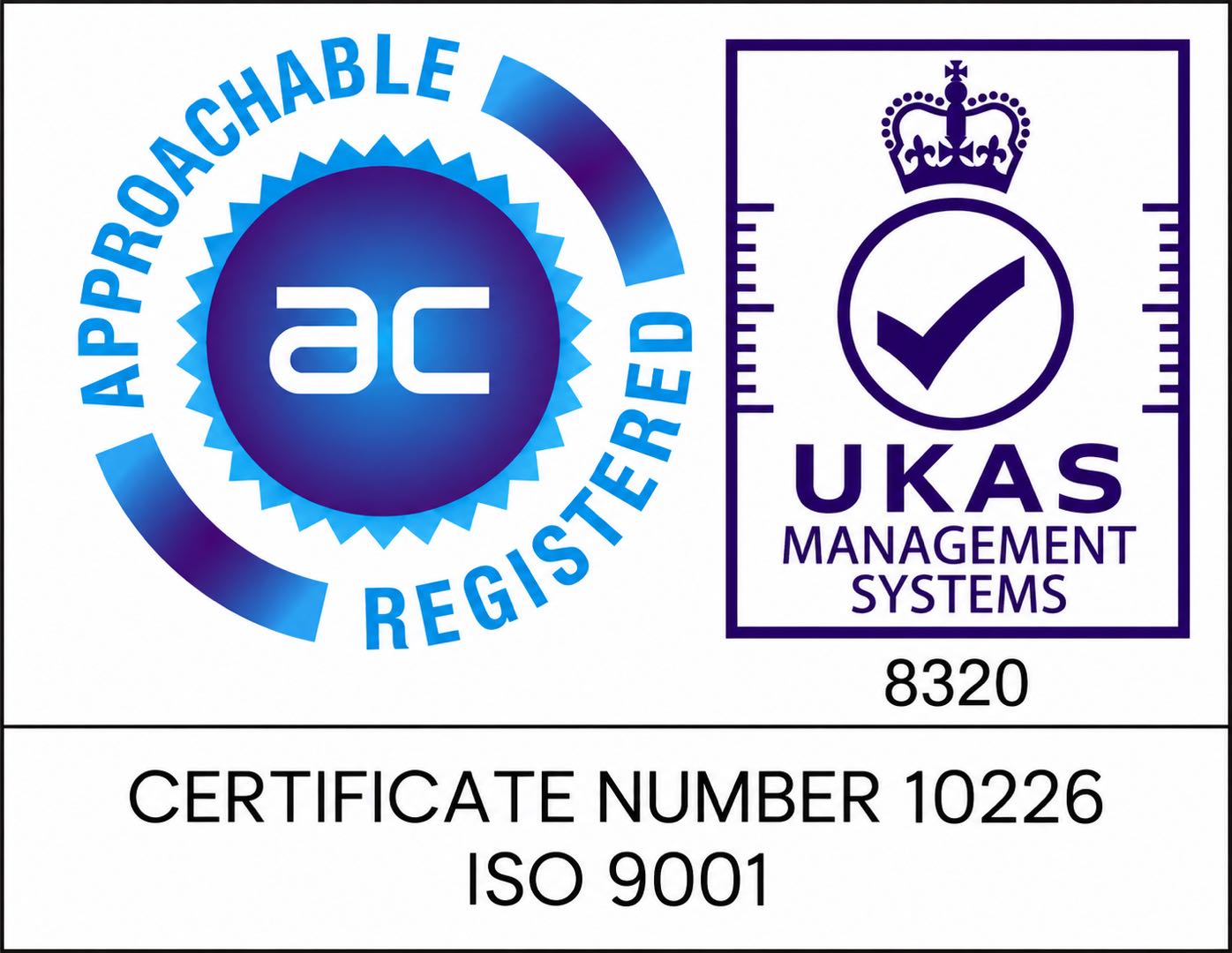 ISO 9001 Quality Management Systems certified, AS Management Systems certificate no. 10226